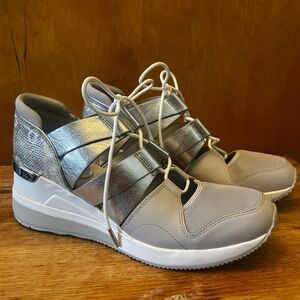 *NEW* Michael Kors Silver Sneakers
